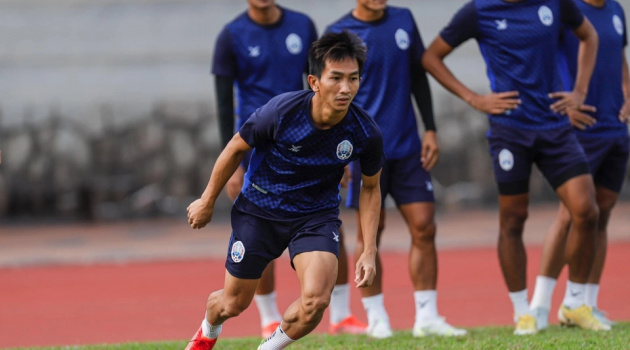 Tuyển Campuchia tập buổi cuối trước trận gặp Việt Nam