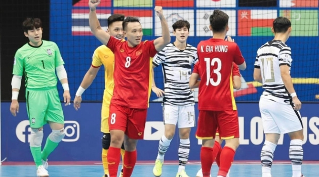 Futsal châu Á: Đội tuyển Việt Nam đại thắng trước Hàn Quốc