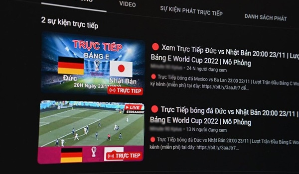 Hơn 30.000 người xem Nhật Bản thua Đức trong game