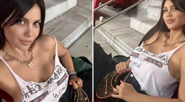 Wanda Nara khoe vòng 1 