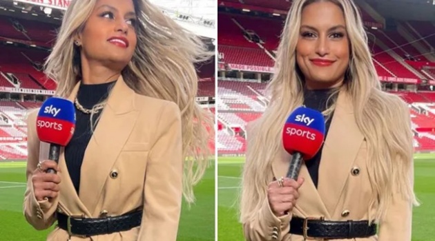 Người đẹp Sky Sports gây choáng cho CĐV tại Old Trafford