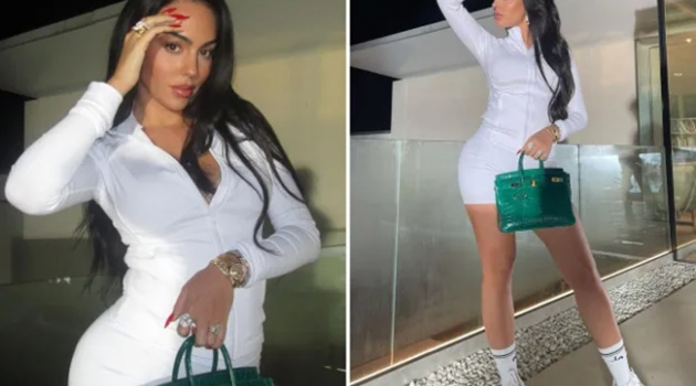 Bạn gái của Ronaldo diện đồ bó gây bão mạng xã hội