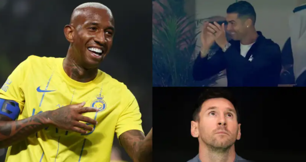 Ronaldo cười tươi khi đồng đội xé lưới Inter Miami