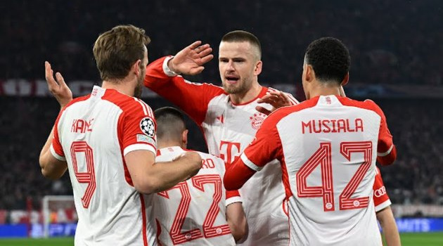 Cú đúp của Harry Kane đưa Bayern vào tứ kết Champions League