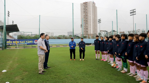 VFF động viên U16 nữ Việt Nam trước ngày lên đường dự giải đấu do UEFA tổ chức