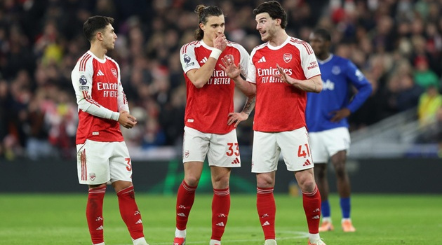 Arsenal đón cú hích từ Declan Rice trước trận Bournemouth