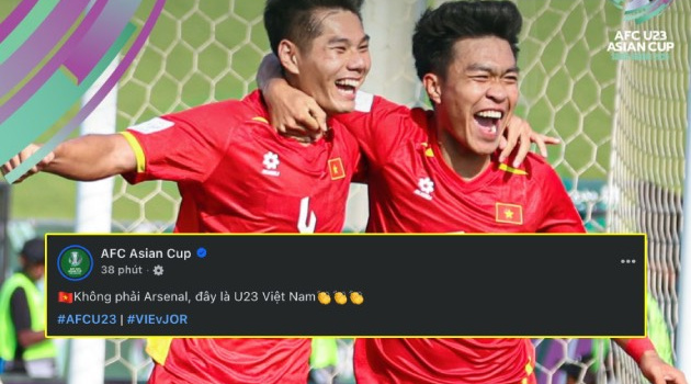 AFC ví U23 Việt Nam như Arsenal nhờ tuyệt chiêu bóng chết