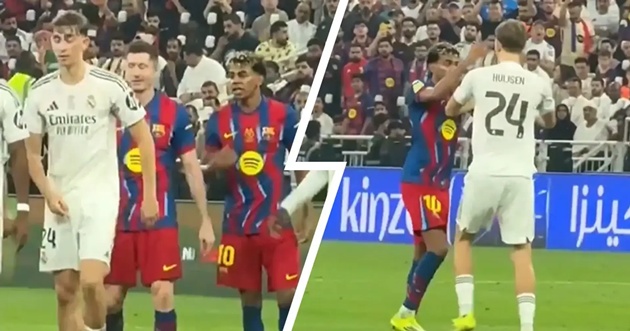 Lamine Yamal mất bình tĩnh, gây hấn với Dean Huijsen