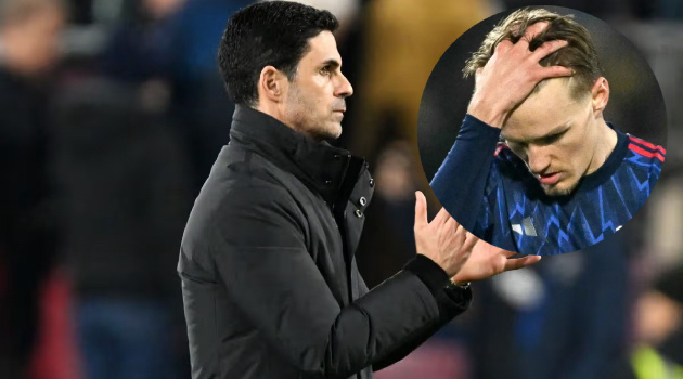 Arteta lo sốt vó vì chấn thương của Odegaard và Calafiori