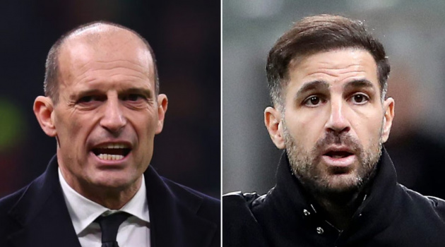 Allegri tự làm xấu mình khi gọi Fabregas là trẻ ranh
