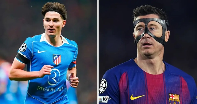 Barca thúc đẩy thương vụ Julian Alvarez thay Lewandowski