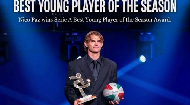 Nico Paz giành Cầu thủ trẻ xuất sắc nhất Serie A sau mùa giải bùng nổ