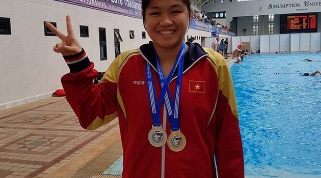 Phương Trâm giành 7 HCV, phá 3 kỷ lục tại giải bơi nhóm tuổi Đông Nam Á 2016