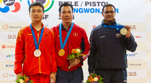 Xạ thủ Hoàng Xuân Vinh giành huy chương vàng thế giới