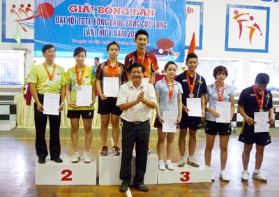 Bế mạc Giải Bóng bàn Đại hội TDTT đồng bằng sông Cửu Long lần thứ V