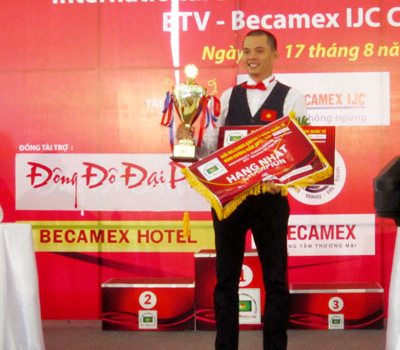 Kết thúc giải Billiards carom 3 băng quốc tế Bình Dương 2013: Vượt qua Đình Nại, Dương Anh Vũ lên ngôi
