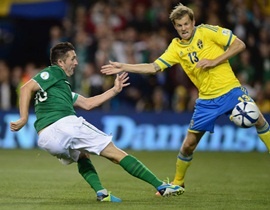 Video: Bàn thắng khá hài hước của Robbie Keane (Cộng hòa Ai-len) trong trận đấu với Thụy Điển