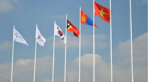 Lễ thượng cờ Đoàn Thể thao Việt Nam tại Asian Para Games 2