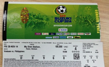 Làm giả vé AFF Suzuki Cup 2014 để kiếm lợi là việc quá khó