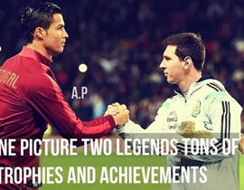 Ảnh chế: Ronaldo và Messi quá thân thiện