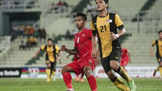 Thi đấu thiếu người, Malaysia nhọc nhằn cầm hòa Myanmar