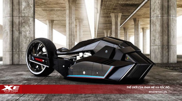 Độc lạ với siêu mô tô BMW Titan concept có khả năng chống đạn