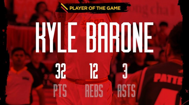 Kyle Barone bùng nổ, Saigon Heat vẫn gục ngã trước Malaysia Dragons