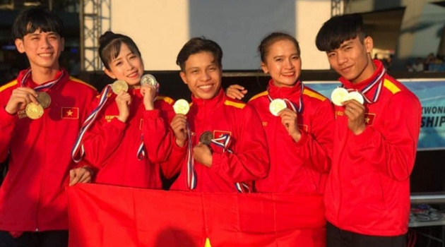 Đội tuyển Taekwondo Việt Nam giành thêm 7 HCV ngày cuối cùng giải Vô địch Đông Nam Á