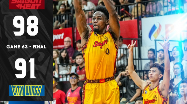 Kết quả VBA 2023 Game 63: Saigon Heat vs Hochiminh City Wings