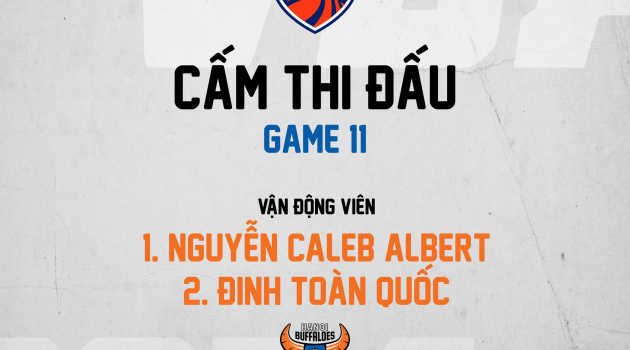 Chính thức! 2 cầu thủ Hanoi Buffaloes bị cấm thi đấu 1 trận