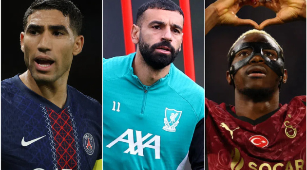 Salah đối đầu Hakimi và Osimhen trong cuộc đua Cầu thủ châu Phi hay nhất 2025