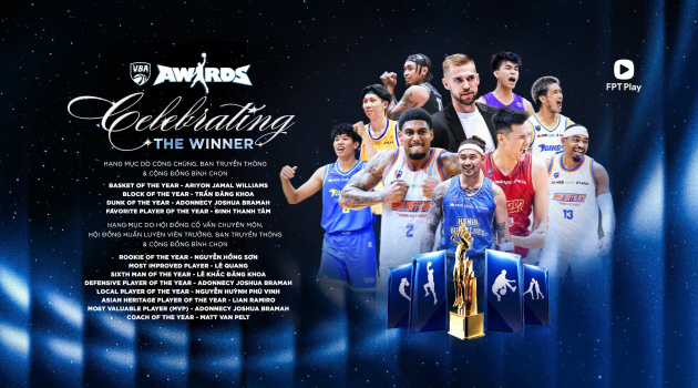 Kết quả VBA Awards 2026: Hanoi Buffaloes thắng lớn