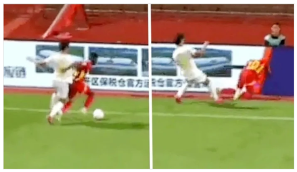 Chấn động bóng đá Trung Quốc: Cầu thủ Togo gãy cổ sau pha đẩy thô bạo, nguy cơ liệt nửa người