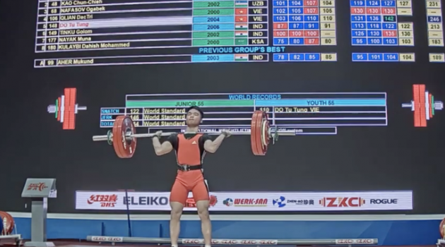 Đỗ Tú Tùng giành 6 HCV châu Á, phá kỷ lục cử tạ trẻ thế giới