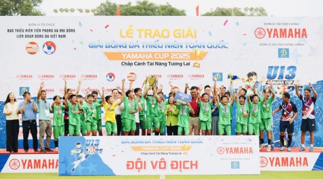 U13 Nam Định lần đầu vô địch Giải U13 Quốc gia sau loạt luân lưu căng thẳng