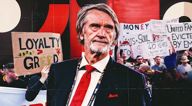 The 1958 mất niềm tin, phản kháng Jim Ratcliffe tại ngày khai mùa Premier League