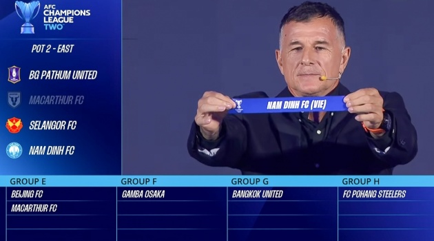 Nam Định rơi vào bảng tử thần tại AFC Champions League 2: Thách thức lớn cho đại diện V-League