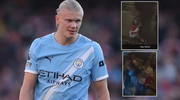 Erling Haaland cười nhạo hành động khiêu khích của fan Arsenal và chia sẻ tin nhắn đe dọa