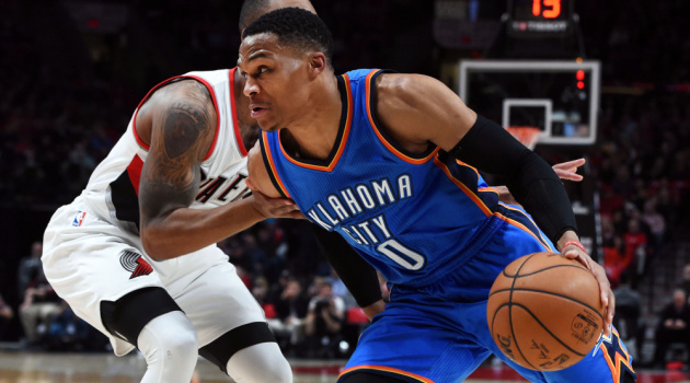 Dự đoán NBA 2017-18, OKC Thunder (37-27) – Portland Trail Blazers (36-26): Westbrook nói là làm?